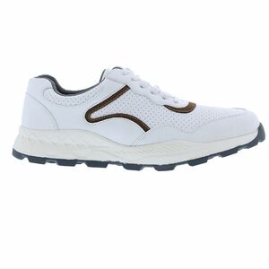 French Connection Petta Lace up Fashion Sneaker White Brown Gray Size 8